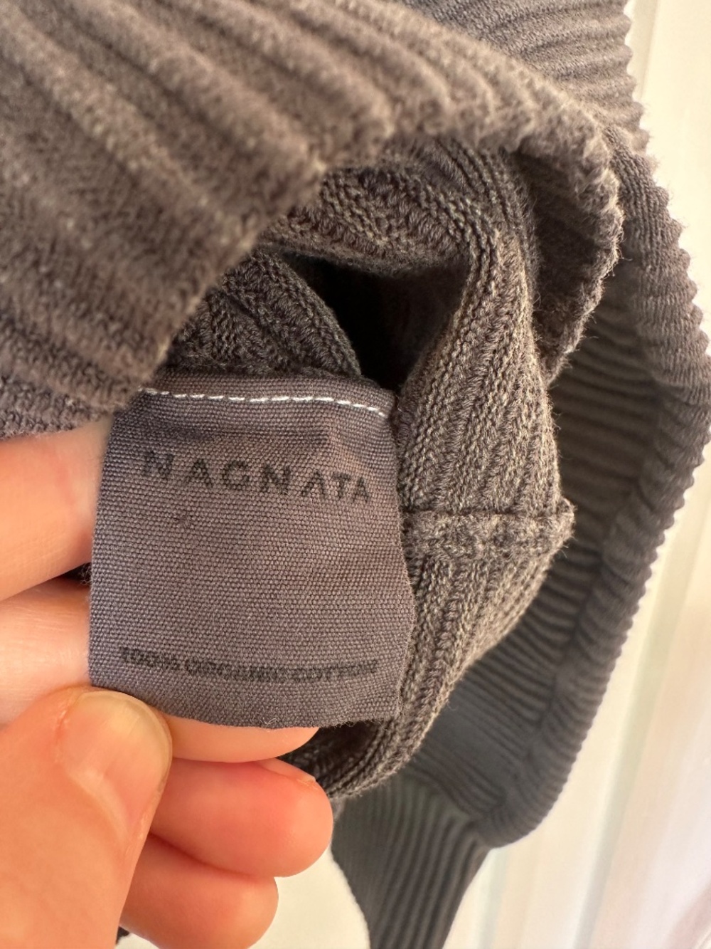 NAGNATA -Sonny Crew Rib-Knit Sweater /Sweatshirt in Organic Cotton - Size Medium - Picture 9 of 10